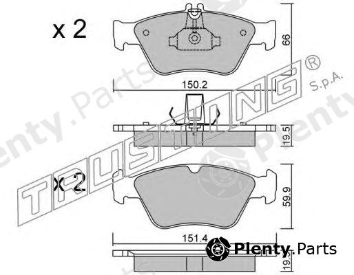  TRUSTING part 228.0 (2280) Brake Pad Set, disc brake