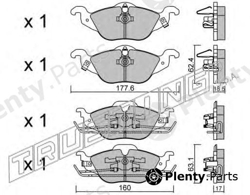  TRUSTING part 266.0 (2660) Brake Pad Set, disc brake
