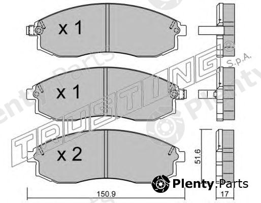  TRUSTING part 315.0 (3150) Brake Pad Set, disc brake