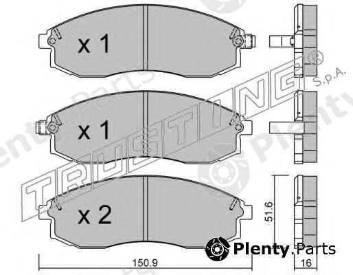  TRUSTING part 315.1 (3151) Brake Pad Set, disc brake