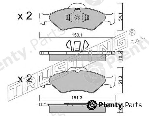  TRUSTING part 324.0 (3240) Brake Pad Set, disc brake