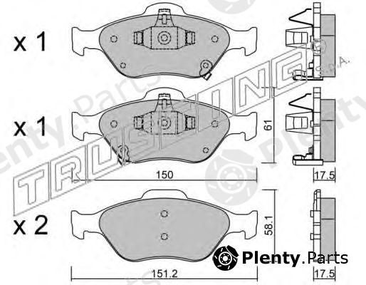  TRUSTING part 325.1 (3251) Brake Pad Set, disc brake