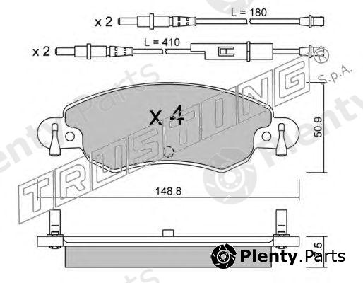  TRUSTING part 339.0 (3390) Brake Pad Set, disc brake