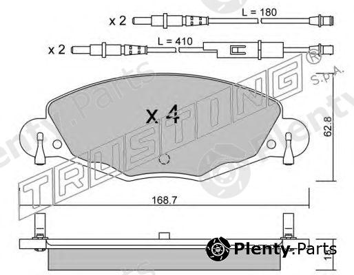  TRUSTING part 341.0 (3410) Brake Pad Set, disc brake