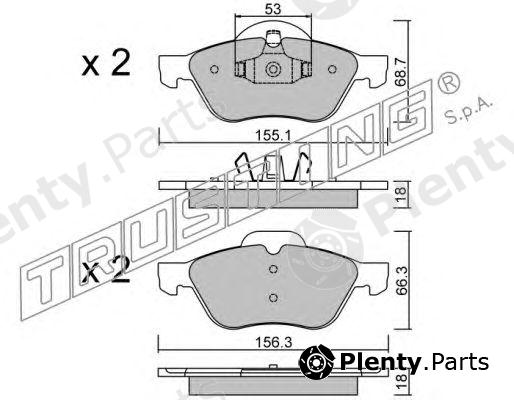  TRUSTING part 344.0 (3440) Brake Pad Set, disc brake