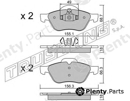  TRUSTING part 344.1 (3441) Brake Pad Set, disc brake