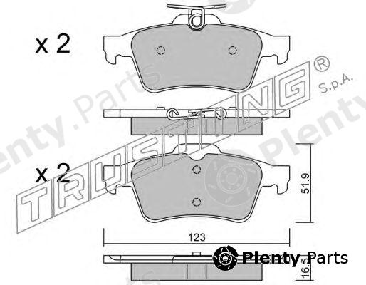  TRUSTING part 346.1 (3461) Brake Pad Set, disc brake