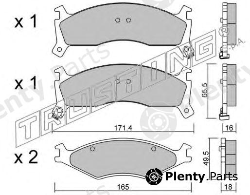  TRUSTING part 384.0 (3840) Brake Pad Set, disc brake