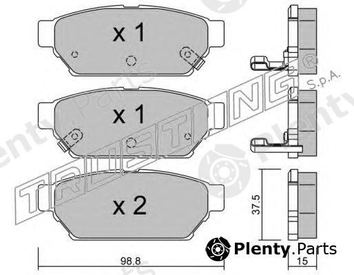  TRUSTING part 411.0 (4110) Brake Pad Set, disc brake