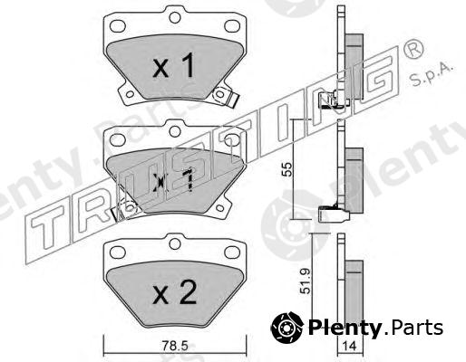  TRUSTING part 439.0 (4390) Brake Pad Set, disc brake