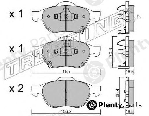  TRUSTING part 464.0 (4640) Brake Pad Set, disc brake