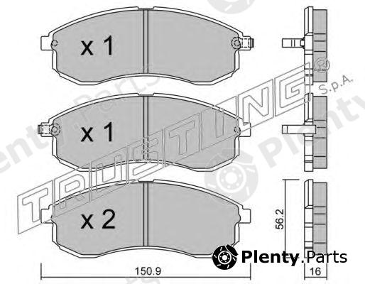 TRUSTING part 498.0 (4980) Brake Pad Set, disc brake