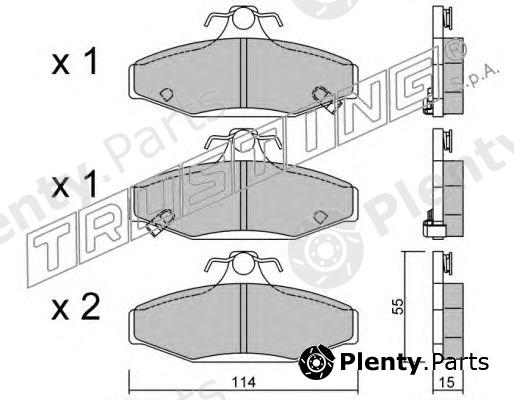  TRUSTING part 536.0 (5360) Brake Pad Set, disc brake