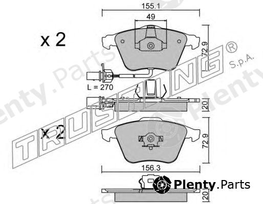  TRUSTING part 565.1 (5651) Brake Pad Set, disc brake