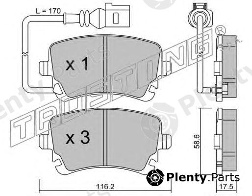  TRUSTING part 570.0 (5700) Brake Pad Set, disc brake