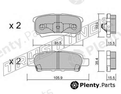  TRUSTING part 753.0 (7530) Brake Pad Set, disc brake