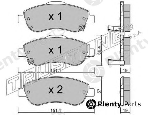  TRUSTING part 805.0 (8050) Brake Pad Set, disc brake