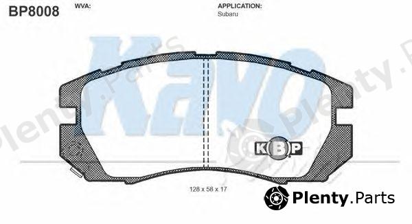  KAVO PARTS part BP-8008 (BP8008) Brake Pad Set, disc brake