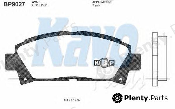  KAVO PARTS part BP-9027 (BP9027) Brake Pad Set, disc brake