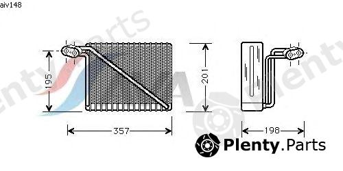  AVA QUALITY COOLING part AIV148 Evaporator, air conditioning