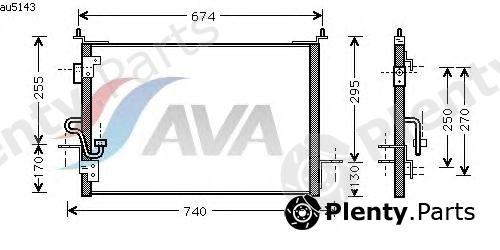  AVA QUALITY COOLING part AU5143 Condenser, air conditioning