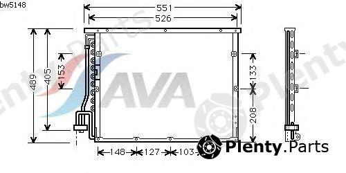  AVA QUALITY COOLING part BW5148 Condenser, air conditioning