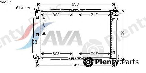  AVA QUALITY COOLING part DW2067 Radiator, engine cooling