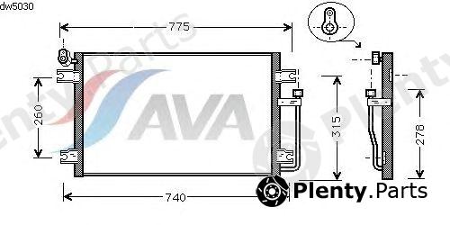  AVA QUALITY COOLING part DW5030 Condenser, air conditioning