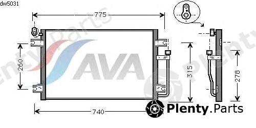  AVA QUALITY COOLING part DW5031 Condenser, air conditioning