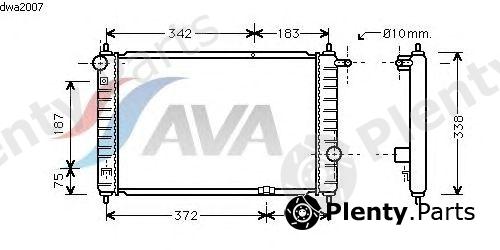  AVA QUALITY COOLING part DWA2007 Radiator, engine cooling