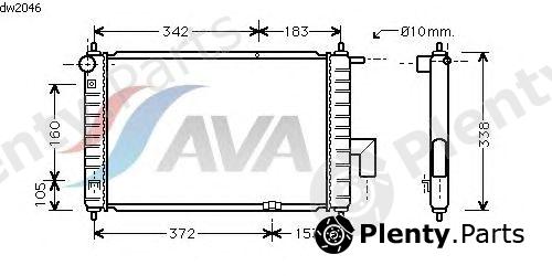  AVA QUALITY COOLING part DWA2046 Radiator, engine cooling