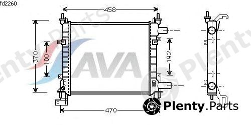  AVA QUALITY COOLING part FD2260 Radiator, engine cooling
