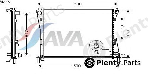  AVA QUALITY COOLING part FD2325 Radiator, engine cooling