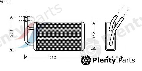  AVA QUALITY COOLING part FD6215 Heat Exchanger, interior heating
