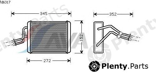  AVA QUALITY COOLING part FD6317 Heat Exchanger, interior heating