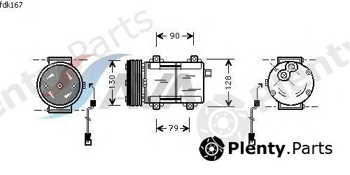  AVA QUALITY COOLING part FDK167 Compressor, air conditioning