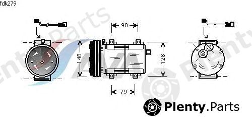  AVA QUALITY COOLING part FDK279 Compressor, air conditioning