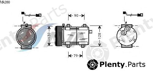  AVA QUALITY COOLING part FDK280 Compressor, air conditioning
