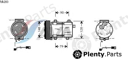  AVA QUALITY COOLING part FDK283 Compressor, air conditioning