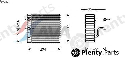  AVA QUALITY COOLING part FDV089 Evaporator, air conditioning