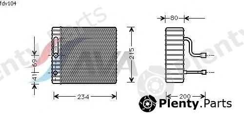  AVA QUALITY COOLING part FDV104 Evaporator, air conditioning