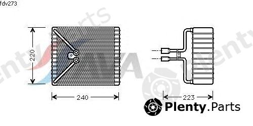  AVA QUALITY COOLING part FDV273 Evaporator, air conditioning