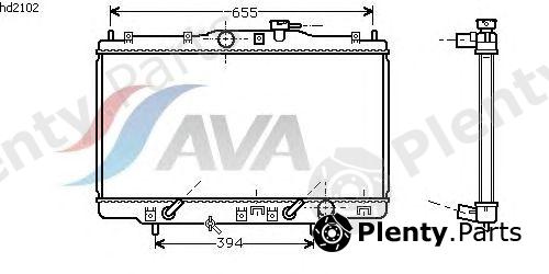  AVA QUALITY COOLING part HD2102 Radiator, engine cooling