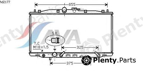  AVA QUALITY COOLING part HD2177 Radiator, engine cooling