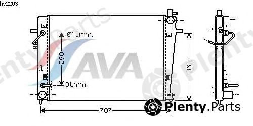  AVA QUALITY COOLING part HY2203 Radiator, engine cooling