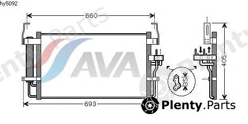  AVA QUALITY COOLING part HY5092 Condenser, air conditioning