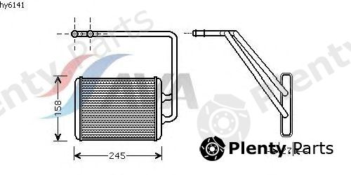  AVA QUALITY COOLING part HY6141 Heat Exchanger, interior heating