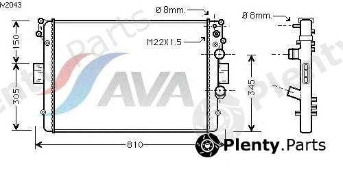  AVA QUALITY COOLING part IV2043 Radiator, engine cooling