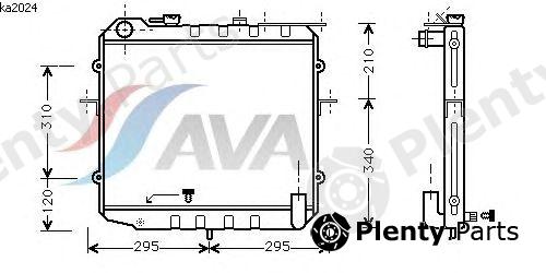  AVA QUALITY COOLING part KA2024 Radiator, engine cooling