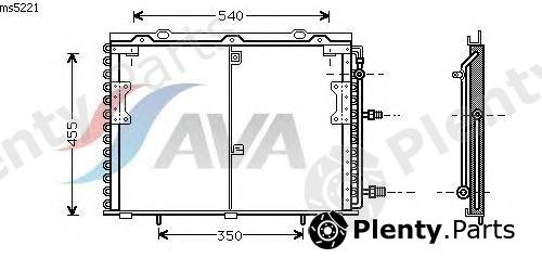  AVA QUALITY COOLING part MS5221 Condenser, air conditioning